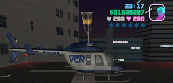 侠盗飞车罪恶都市怎么调直升机啊