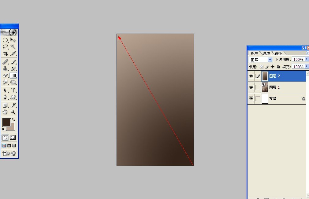 我想学PS，怎么制作下图这样过渡渐变效果啊？