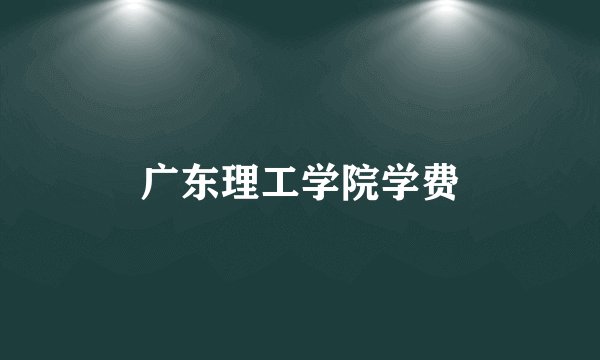 广东理工学院学费