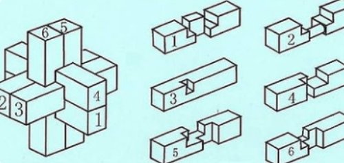 孔明锁六根的解法是？？？