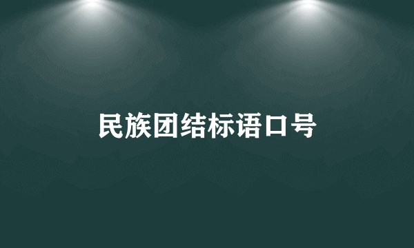 民族团结标语口号