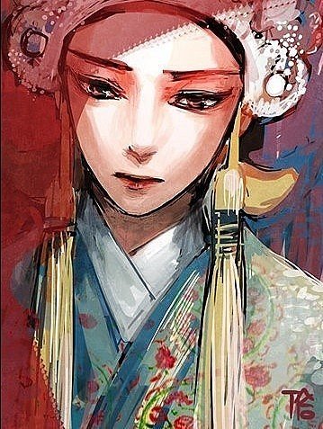 求那种类似手绘的花旦青衣的戏子美图