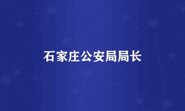 石家庄公安局局长