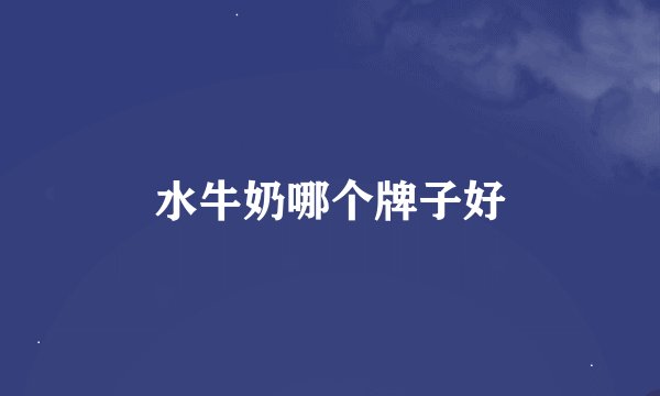 水牛奶哪个牌子好
