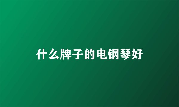 什么牌子的电钢琴好