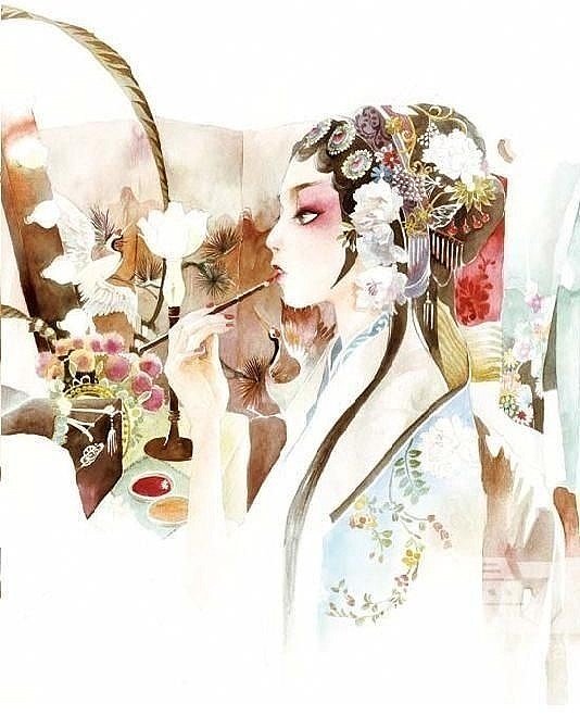 求那种类似手绘的花旦青衣的戏子美图