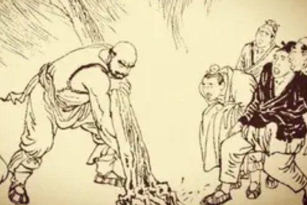 花和尚倒拔垂杨柳的概括。