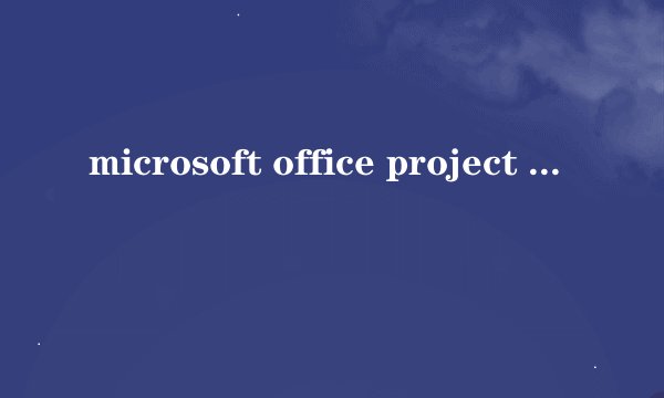 microsoft office project 专业版 2007安装文件是什么软件有什么功能