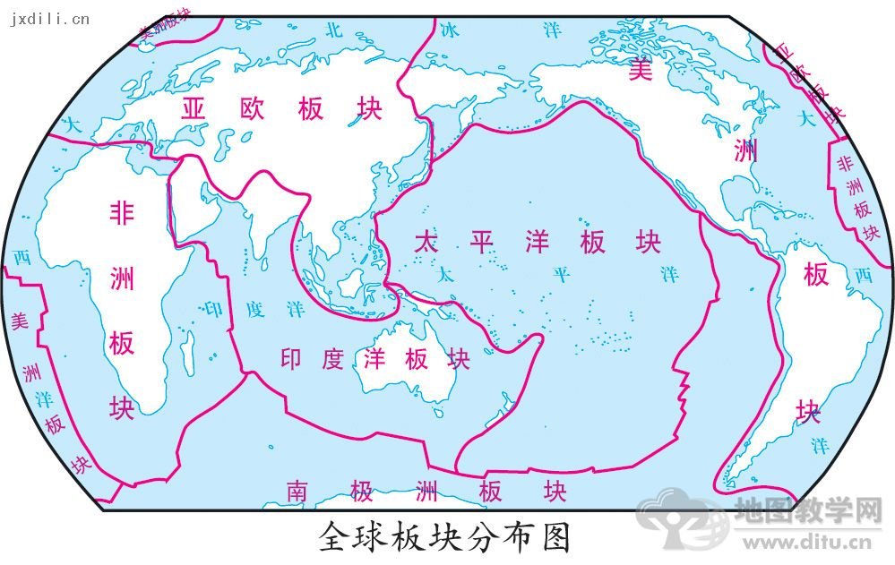 求世界七大洲四大洋的分布图
