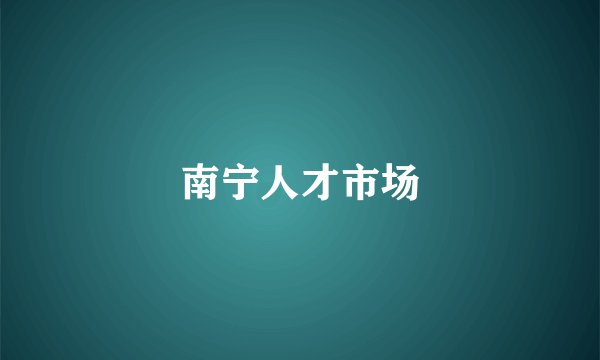 南宁人才市场