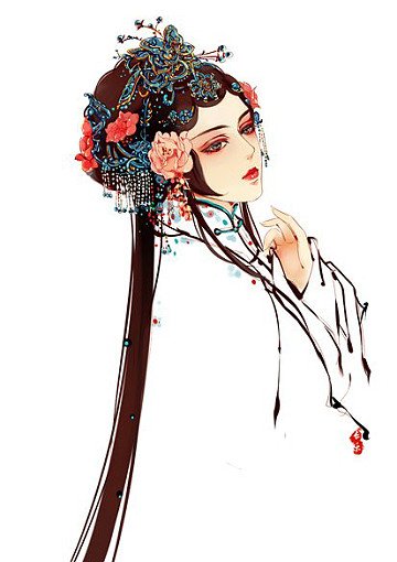 求那种类似手绘的花旦青衣的戏子美图