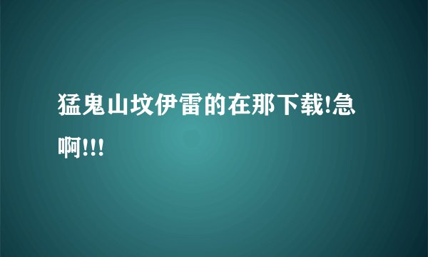 猛鬼山坟伊雷的在那下载!急啊!!!
