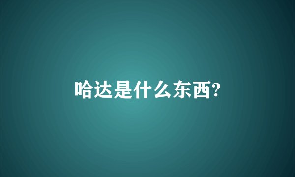 哈达是什么东西?