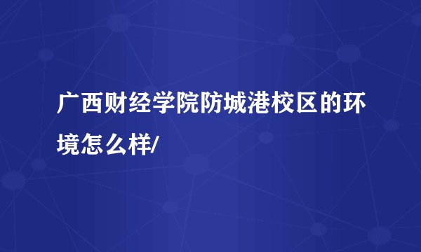 广西财经学院防城港校区的环境怎么样/